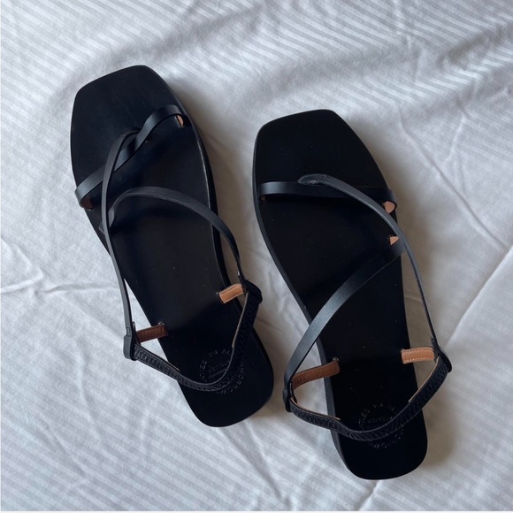 ATP Atelier Maremma Black Strappy Platform Sandals - Picture 3 of 7